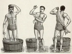 C1880 Prints: A Man and his Tub C1880