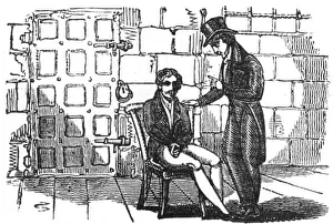 Jails Prints: Man visited in gaol, c. 1800