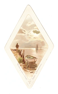 Christmas card in the shape of a sail