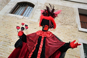Images Dated 9th February 2013: Man wearing Venice Carnival Costume