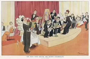 Sketch Gallery: The man who drank the bands champagne by H. M. Bateman