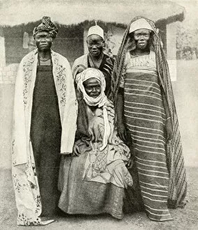 Man with two wives, Lokoja, Nigeria, West Africa