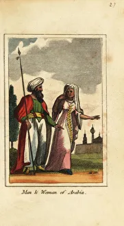 Tunic Prints: Man and woman of Arabia, 1818