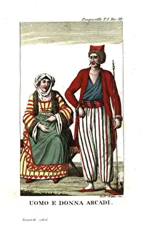 Arcadia Prints: Man and woman of Arcadia, the Peloponnese, Greece