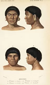 Manuel Collection: Man and woman of the Aymore or Botocudo people, Brazil