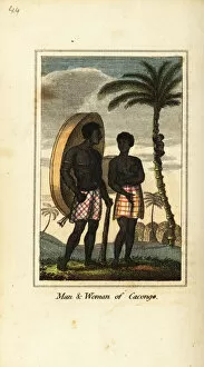 Congo Gallery: Man and woman of Cacongo, on the coast of Loango, 1818
