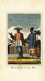 Arrows Prints: Man and woman of Cochin China (Vietnam) 1818