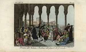 1806 Gallery: Man and woman dancing the bolero, Granada, 18th century