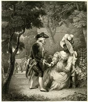 Man and woman in a garden