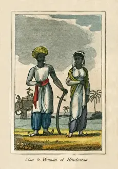 Scimitar Prints: A man and Woman of Hindustan (India)