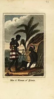 Geographical Collection: Man and woman of Issinia, Guinea, West Africa, 1818