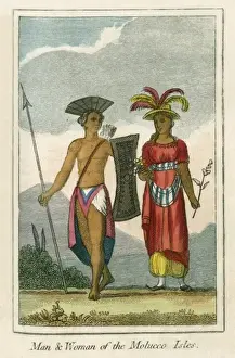 Spice Prints: Man and woman of the Moluccas Islands