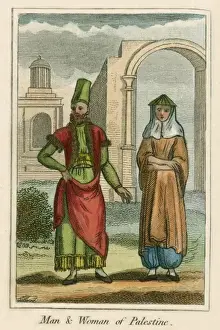 Palestinian Prints: A man and Woman of Palestine