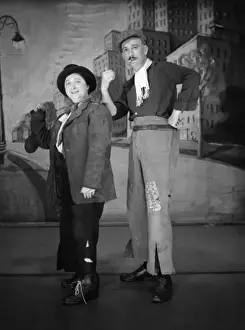 Vagrant Prints: Man and woman performing a comic song