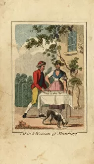 Man and woman of Strasbourg, Alsace, France, 1818