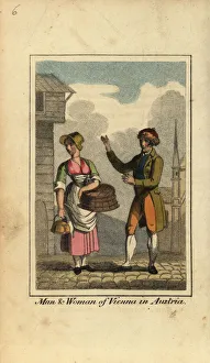 Terra Gallery: Man and woman of Vienna, Austria, 1818