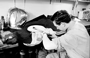 Horseguard Prints: Man at work repairing a saddle