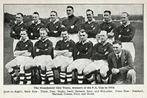 Encyclopaedia Prints: Manchester City FC team, FA Cup winners in 1934