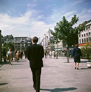 Manchester Piccadilly, central Manchester, England. Date: 1967