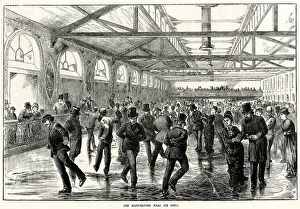 Skaters Collection: Manchester Real Ice Rink 1877