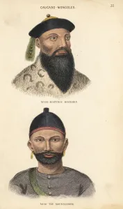 Opium Prints: Manchu mandarin and Miao mountaineer, China