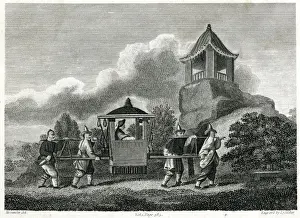 Mandarin Prints: Mandarin in a Sedan Chair in China