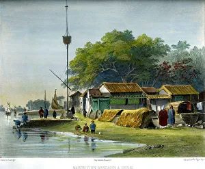 Mandarins Prints: Mandarin's House, Chinao, Canton, China