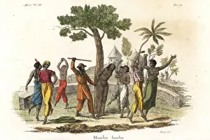 Ritual Prints: Mandingo ritual of Mumbo Jumbo, Kolor