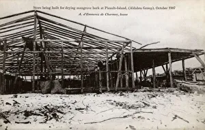 Mangrove Collection: Mangrove bark store built - Picault Island, Aldabra Group