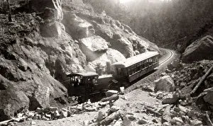 Manitou Prints: Manitou and Pikes Peak Railroad, Colorado, USA c. 1890