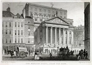 Mansion House from the Bank, London. Date: 1830