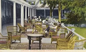 Verandah Gallery: Mansion House Hotel, Fishers Island, NY State, USA