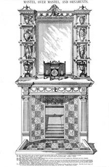 Mantel, Over Mantel and Ornaments, Plate 196 Mantel, Over Mantel and Ornaments, Plate 196