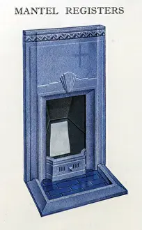 Grate Prints: Mantel Register - Blue Design