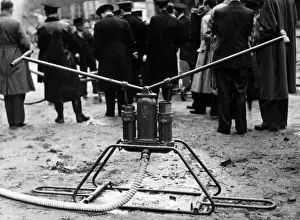 Operating Prints: Manual pump in Orange Street, London W1, WW2