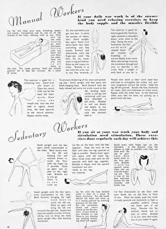 Images Dated 28th January 2020: Manual and sedentary workers, 1942