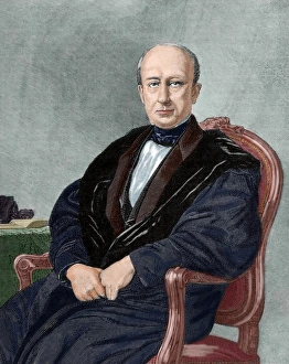 Sanchez Gallery: Manuel Cortina (1802-1879). Engraving. Colored