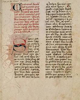 Chronicle Prints: Manuscript of the Cronica by writer Ramon Muntaner (1270-133