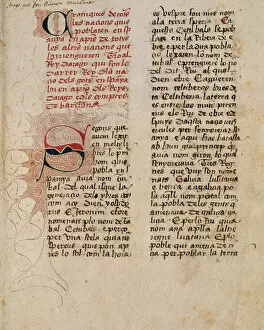 Aragonese Collection: Manuscript of the Cronica by writer Ramon Muntaner (1270-133