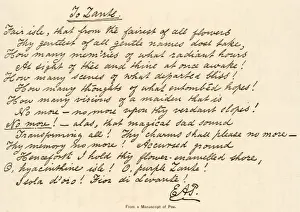 Manuscript of E. A. Poe
