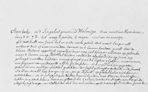 Antilopine Gallery: Detail of manuscript text