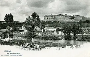Manzanares Prints: Manzanares River and Palacio Real, Madrid, Spain