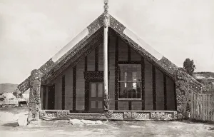Maori carved house Ohinemutu, New Zealand