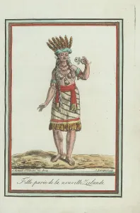Finery Prints: Maori girl in her finery, New Zealand
