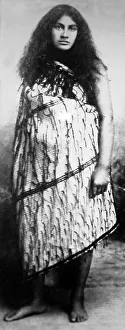 Maori Prints: Maori girl, New Zealand - early 1900s