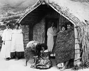 Maoris Collection: Maori group, New Zealand