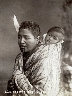 Parent Prints: Maori woman and baby, Ripeke Rotoroto, New Zealand