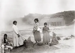 Maori women, Whakarewarewa, New Zealand, c. 1890 s