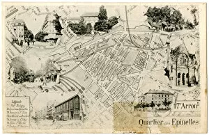 Michel Gallery: Map of the 17th Arrondissement, Paris, France