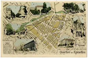 Map of the 17th Arrondissement, Paris, France